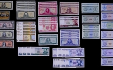 88pc Cuba Banknotes UNC