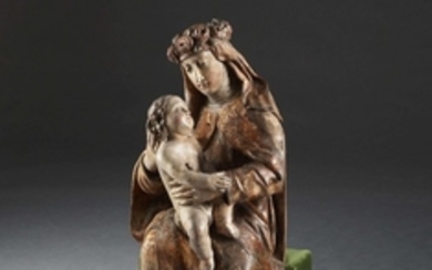 ART COLONIAL IBÉRIQUE D'AMÉRIQUE DU SUD, VERS 1700 Sainte Rose de Lima Sculpture de bois polychromé et doré