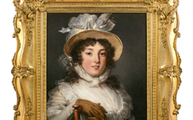 Attribu Alexander KUCHARSKY (1741-1819) Portrait prsum de Madame Marie Dumont-Walbonne...