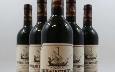 5 bouteilles CHÂTEAU BEYCHEVELLE 1998 4è GC Saint Julien