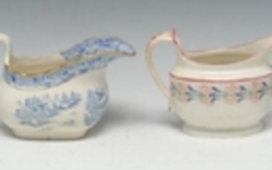 An early 19th century English panelled cream jug, with