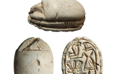 Egyptian steatite scarab, 2nd Intermediate Period