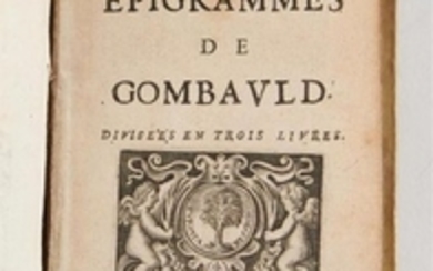 GOMBAULD. Les Epigrammes. Paris, Courbé, 1657. In …
