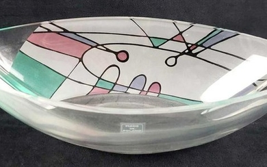 Made in Poland Abstract Design Glass Decorative Bowl