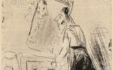 Marc Chagall (Russian/French, 1887-1985) La toilette de Tchitchikov
