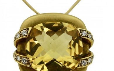 Marlene Stowe, Citrine, Diamond and Gold Pin
