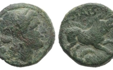 Northern Lucania, Paestum, c. 218-201 BC. Æ Sextans (14mm, 3.28g,...