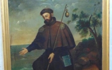 Painting, saint 17th Century, oil on canvas showing