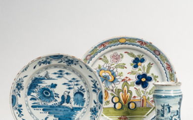 Two Delft Plates and a Vase