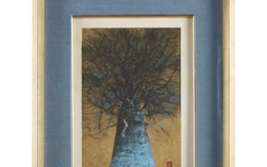 JOICHI HOSHI (1913-1979) 1976 TREES, THREE WOODBLOCK PRINTS Color...