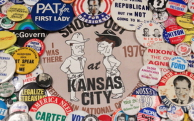 APPROX (275) U.S. POLITICAL BUTTONS 1960-70S