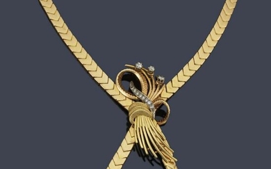 50's necklace in 18K yellow gold