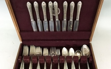 52 PC. TOWLE "CHASED DIANA" STERLING FLATWARE