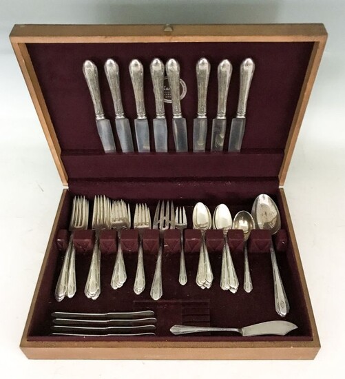 52 PC. TOWLE "CHASED DIANA" STERLING FLATWARE