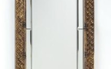 Italian hand carved giltwood mirror, 84"h