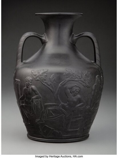61045: A Wedgwood Basalt Portland Vase, England, first