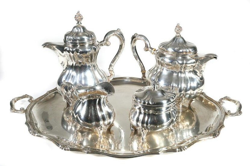 Vintage Sterling Silver Tea Set, Austrian .935