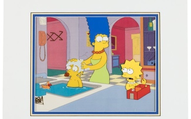 89745: Marge, Lisa and Maggie Simpson Production Cel Se