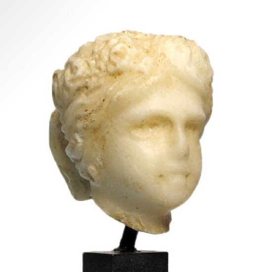 Roman Marble Head of a Young Lady, c. 1st-2nd Century