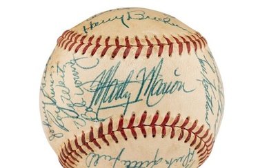 A 1953 St. Louis Browns Team Signed Autograph Baseball (JSA Auction Letter)