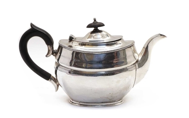 A 20th century silver teapot