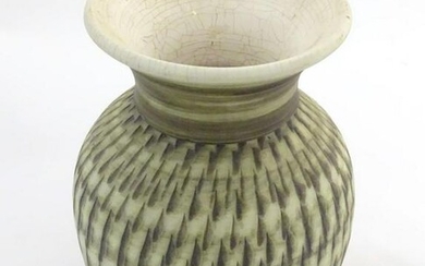 A Bristow studio pottery vase with a flared rim and