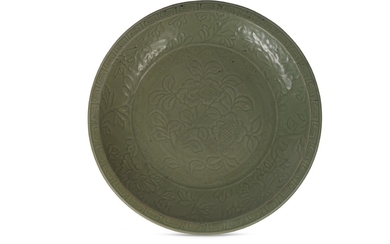 A CHINESE CELADON CHARGER.