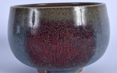 A CHINESE JUNYAO GLAZED BOWL of flared conical form.