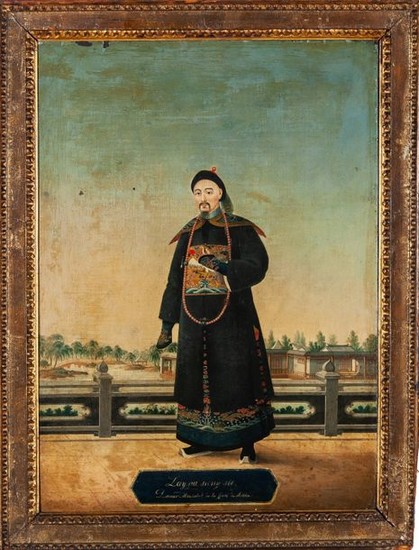 A Chinese export painting "Prime Minister of the...