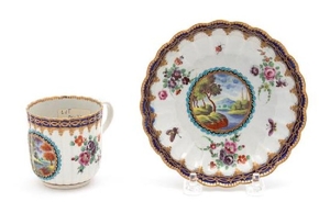 A Dr. Wall Worcester Porcelain Cup and Saucer Saucer