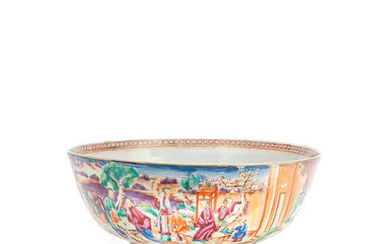 A FAMILLE ROSE EXPORT PUNCH BOWL