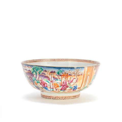 A FAMILLE ROSE EXPORT PUNCH BOWL