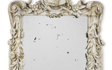 A French 19th century carved giltwood and gesso pier mirror