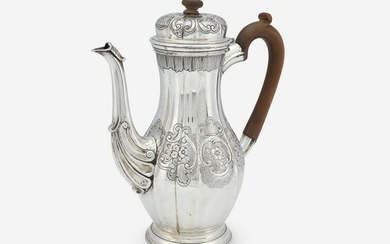 A George V sterling silver coffee pot, Lionel Alfred