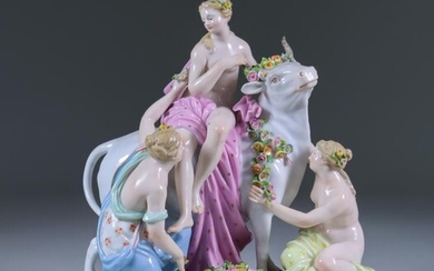 A Meissen Porcelain Figural Group of Europa and The...
