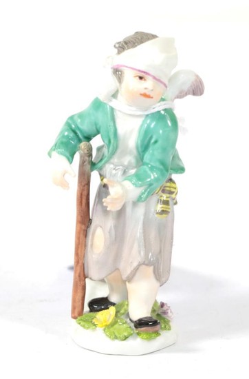 A Meissen Porcelain Figure of Cupid in Disguise, circa 1755,...