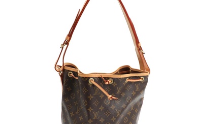 A “Noe” bag of monogram canvas with leather trimmings, gold tone hardware,...