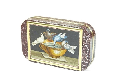 A Pulfrey Gold Mounted Micro mosaic snuff box