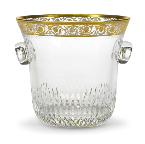 A ST LOUIS 'THISTLE PATTERN' GLASS WINE-COOLER, 20TH CENTURY, ACID ETCHED FACTORY MARK
