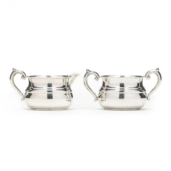 A Sterling Silver Creamer and Sugar by Gorham
