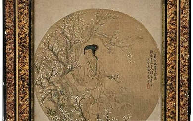 A Very Fine Early Chinese Painting With Calligraphy And Signature
