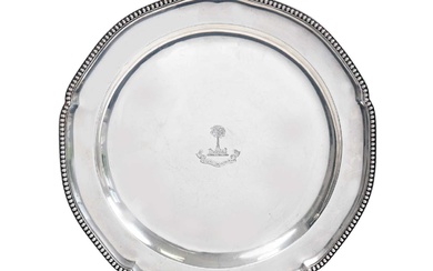 A Victorian Silver Dinner-Plate by John Aldwinckle and Thomas Slater, London, 1890
