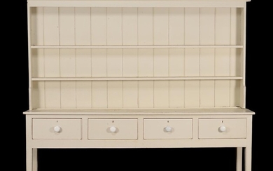 A Victorian cream painted dresser