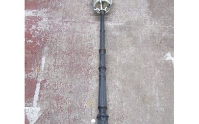 A Victorian style cast iron and alloy street lamp post with ...