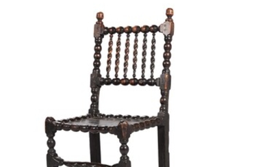 A William & Mary oak side chair