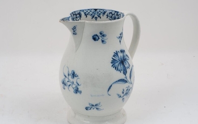 A blue and white porcelain jug of baluster form, possibly...