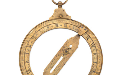 A brass universal equinoctial ring dial, English, early 18th century