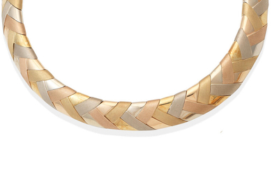 A fancy-link collar necklace