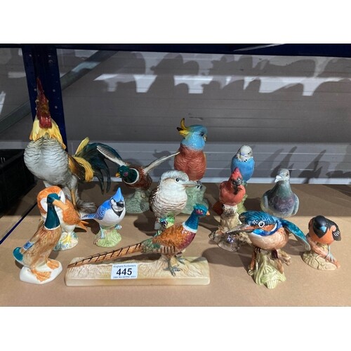 A group of Beswick bird figures and one other ceramic bird, ...