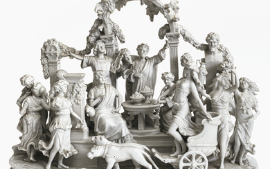 A large "Bacchanal" porcelain group - Scheibe-Alsbach